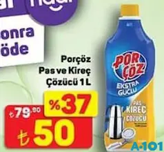 PORÇÖZ PAS VE KİREÇ ÇÖZÜCÜ 1 L fiyat ve kampanya bilgisi